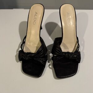 ALDO Elegant Black Knotted Heels